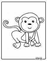 Monkey Coloring Pages Free PDF Printables  Simply Love sketch template