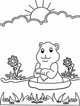 Groundhog Coloring Page sketch template