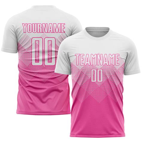 Custom Pink White Sublimation Soccer Uniform Jersey | Soccer uniforms ...