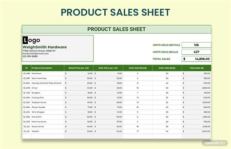 FREE Sales Sheet Template - Download in Word, Google Docs, Excel, PDF ...