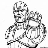 Thanos With Infinity Gauntlet Coloring Page  Pagescom sketch template