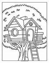 120  Treehouse Coloring Pages For Kids & Adults Free Printable PDFs sketch template