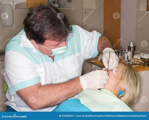 Dental examination stock image. Image of doctor, woman - 23296503