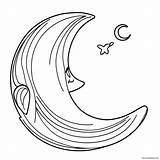 Crescent Moon Coloring Page 19493 15399 sketch template