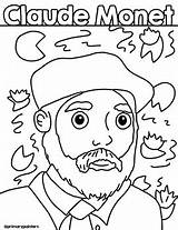Monet Portrait Coloring Page By Primary Painters  TPT sketch template