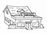 Restaurant Coloring Pages For Kids sketch template