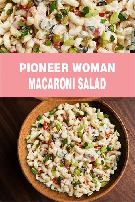 Pioneer Woman Macaroni Salad | Pioneer woman recipes pasta, Macaroni ...