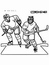 Hockey Players Coloring Page · Creative Fabrica sketch template