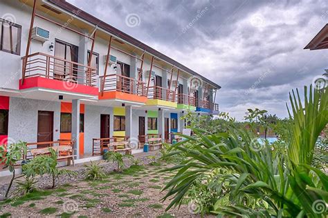 Colorful Beach Resort Accommodation at Lobo, Batangas Stock Photo - Image of architecture ...