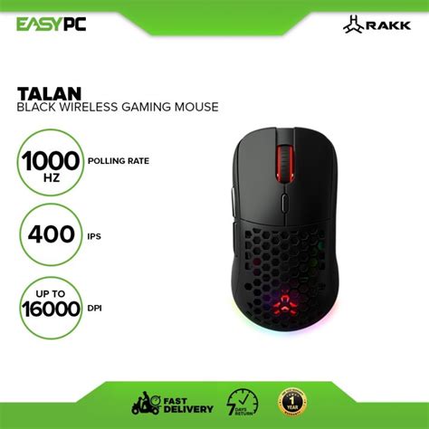 RAKK Talan Wireless Gaming Mouse, Wired gaming mouse with 100-16000 Max DPI, Huano Blue 20M ...