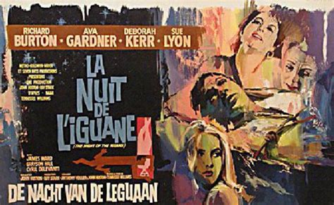 The Night of the Iguana Original 1964 Belgian Movie Poster ...