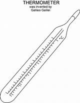 Thermometer coloring Printable page sketch template