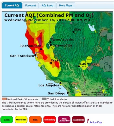 California Air Quality Map – Topographic Map of Usa with States