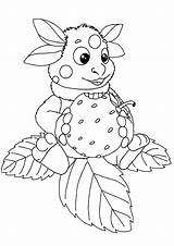 Moonzy Moonshine And Strawberries Coloring Page sketch template