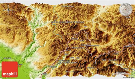 Physical 3D Map of Podgorica