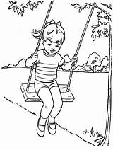Easy Tire Swing Coloring Page  Free Printable Pages For Kids sketch template