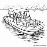 Pontoon Boat Coloring Pages  Free & Printable sketch template