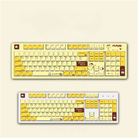 Cartoon Pompompurin PBT Keycap 128 Pcs for Mechanical Keyboard Opaque Keycaps | eBay