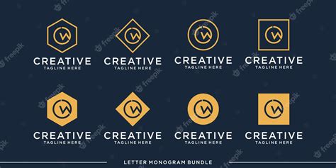 Premium Vector | Set monogram icon initial c logo design template