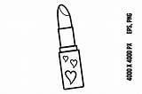 Womens Lipstick For Coloring sketch template