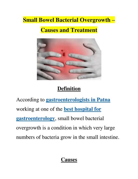 PPT - Small Bowel Bacterial Overgrowth â€“ Causes and Treatment PowerPoint Presentation - ID:7893032