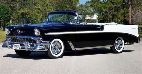 1956 Chevrolet Bel Air Convertible - Indian Ivory and Onyx Black