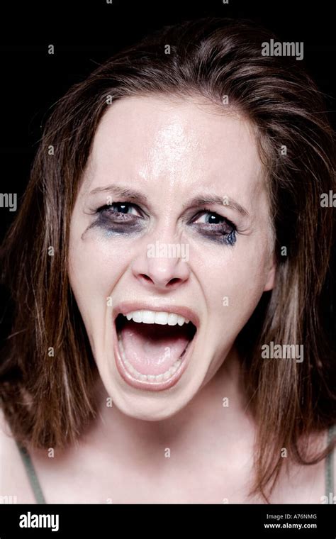 Young woman crying, portrait Stock Photo - Alamy