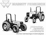 Massey Ferguson Tractor Coloring Pages Sketch Page sketch template