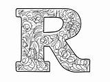 Color The Remarkable Letter R  Coloring Page sketch template