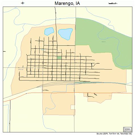 Marengo Iowa Street Map 1949395