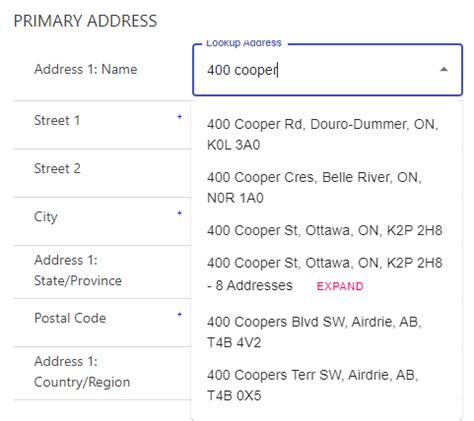 Address Lookup | PCF Gallery