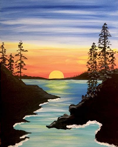 Scenery Easy Nature Painting Ideas - Goimages This