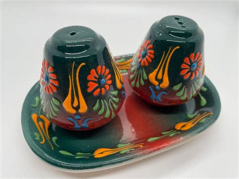 Ceramic Salt and Pepper Shakers Set Authentic Handmade and - Etsy