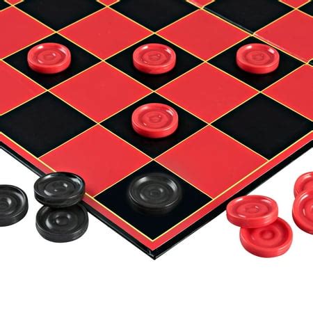 Point Games Classic Checkers Board Game, with Super Durable Board, Best Folding Board Game for ...