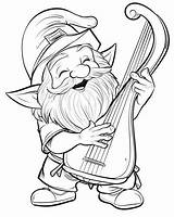 Coloring Pages Of Musical Leprechauns And Harps sketch template