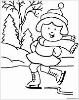 Winter Girl Coloring Page  Free Printable Pages sketch template