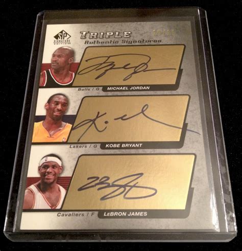 Great NBA Cards: 2004-05 SP Signature Edition Triple Authentic Signatures Auto Michael Jordan ...