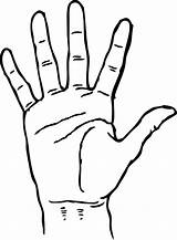 Hand Outline Template Sketch Coloring Page sketch template