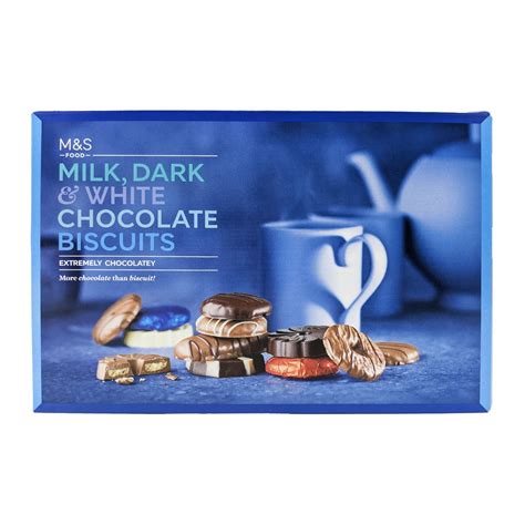 M&S Milk, Dark & White Chocolate Biscuit Selection 450g – Blighty's British Store