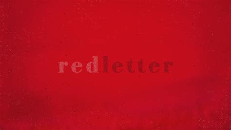 RED LETTER — RED CHURCH