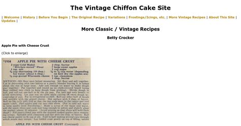 The Vintage Chiffon Cake Site - More Classic / Vintage Recipes - Betty ...