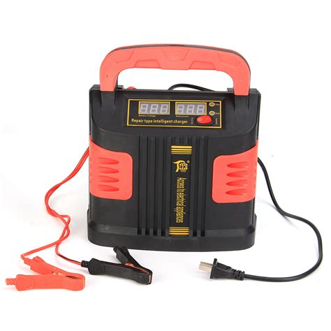 350W Car Battery Charger Automatic Intelligent Electric Emergency Charger Car 12V/24V Output LCD ...