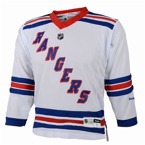 Reebok New York Rangers Youth White Replica Away Jersey