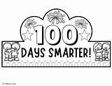 100th Day Of School Crown  100 Days Smarter Headband Hat Craft And Coloring sketch template