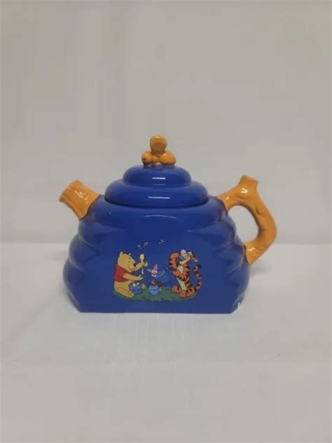 DISNEY WINNIE THE Pooh Tea Pot Beehive Bee Piglet Tigger Ceramic Houston Harvest $20.00 - PicClick