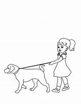 Man Walking Dog Pages Coloring sketch template