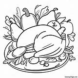 Thanksgiving Feast With Family Coloring Page  Pagescom sketch template