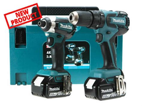 Makita DLX2173TJ 18v 2x5ah LXT Li-ion Kombi Bohrer Schlagschrauber Kit ...