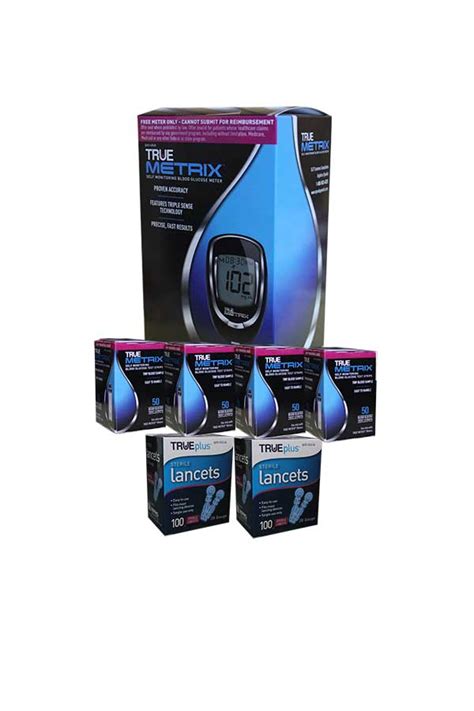 TRUE METRIX METER + 200 TEST STRIPS + 200 TRUEPLUS LANCETS - Diabetic Outlet