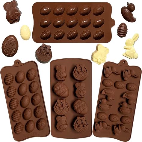 Amazon.com: Mauts-inus Easter Eggs Molds Chocolate Molds, Used to Make ...